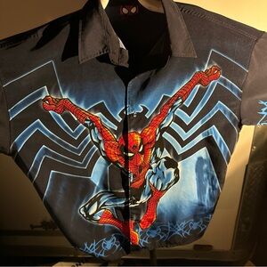 Vintage Changes Marvel Comics Spider-Man button down